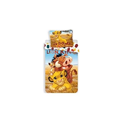 DISNEY PARURE DE LIT ROI LION 100 X 135 CM TAIE D'OREILLER 40 X 60 CM
