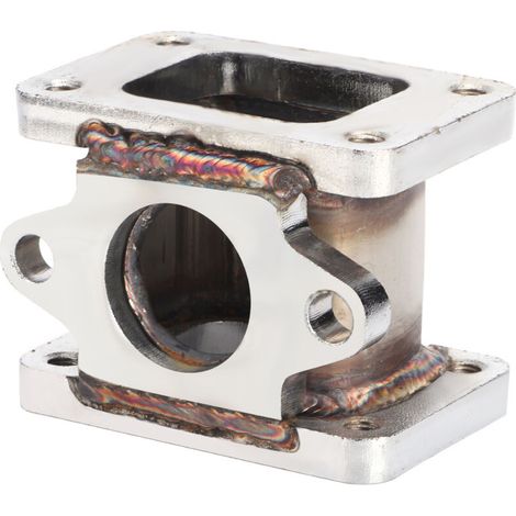 Adaptador de escape de acero inoxidable T25 a T2 – Brida externa, resistente a la corrosión, para una fácil instalación. (1/5)
