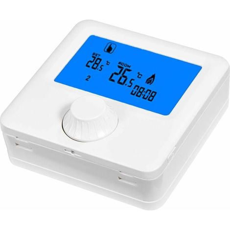 Thermostat - RF Wireless Digital LCD - Compatible with Wall-Mounted Boilers - Battery Powered - 1 Unit