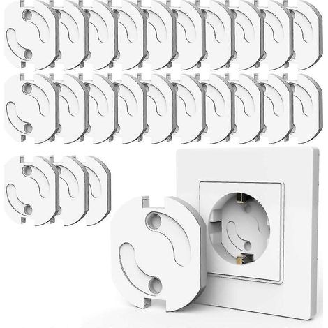 Deleycon Lot de 20 protections enfant pour prises et multiprises (1/5)