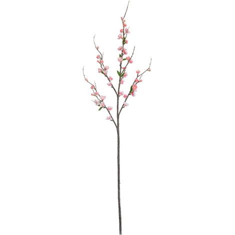 Artificial Cherry Blossom Branch with 5 Sub Branches Roseate 95cm Realistic Silk Flower Fake Peach Tree Branch for Wedding Party Decoration (1/3)