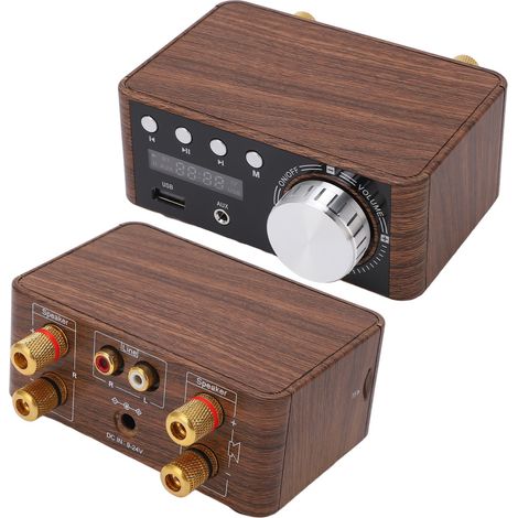 Amplificateur audio numérique HiFi stéréo 2x50W, lecteur carte mémoire, USB, Bluetooth 5.0, mini ampli pour home cinéma (1/5)