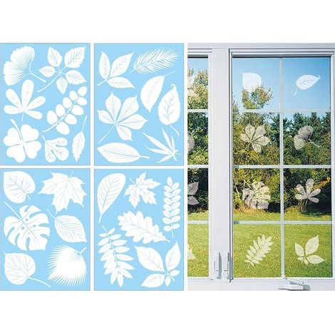 Antikollisionsaufkleber, um zu verhindern, dass Vögel gegen Fenster fliegen statisch haftende Aufkleber, um Vögel vom Fliegen gegen Fenster abzuhalten (1/5)