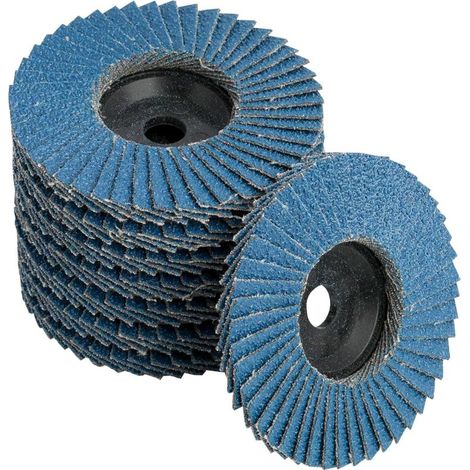 Fächerscheiben für Winkelschleifer – 8er-Pack, Ø 76 mm × 10 mm, blau, für Metall, Holz und PVC