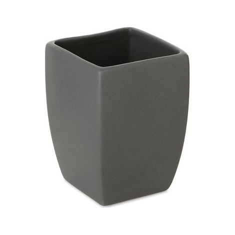 Pot Céramique Thaïlandais Tatay Gris Anthracite 7,5 x 7,5 x 10 cm