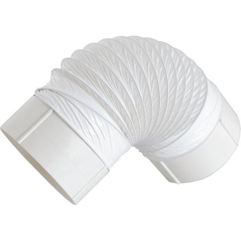 Manchon flexible Max 60 cm pour tube Ventilation Rond Ø125 Blanc - First Plast
