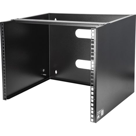 Startech Soporte de montaje mural negro para rack 8U (1/5)