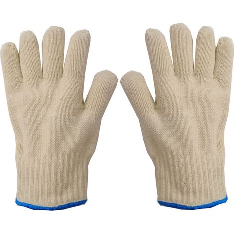 Gant Anti Brulure Cuisine Gant Four Anti Chaleur Gant Barbecue Intérieur et Extérieur Coton Tricoté Épais pour Four Friteuse à Air Haute Température (1/5)