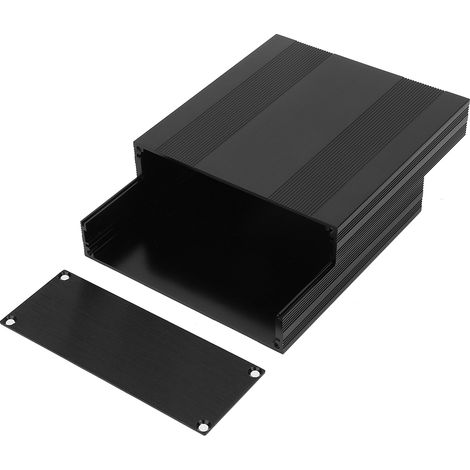 Boîtier pour circuit imprimé en aluminium noir, boîtier modulaire pour projets électroniques DIY. (1/5)