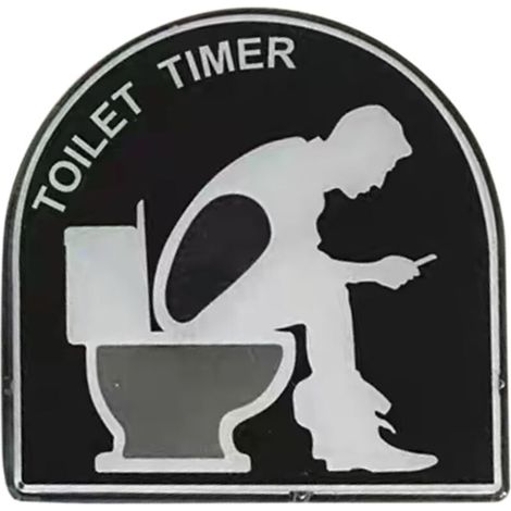 Mehrfarbiger 5-Minuten-Toilettentimer für Männer – Dekorative Sanduhr mit witzigem Design eines Mannes mit Smartphone – Material: PVC/ABS – Maße: 9,5 x 3,2 x 9,4 cm – Ideal für die Toilettenhygiene –