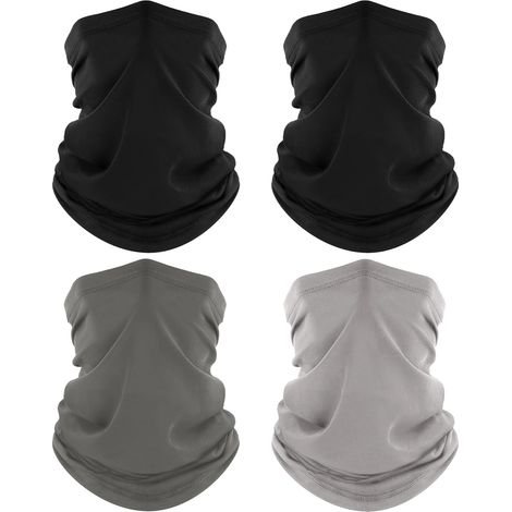 4 Pièces Cache-Cou, Tour de Cou Respirant Anti-UV Séchage Rapide, Bandana Multifonction pour Moto, Cyclisme, Homme et Femme (1/5)