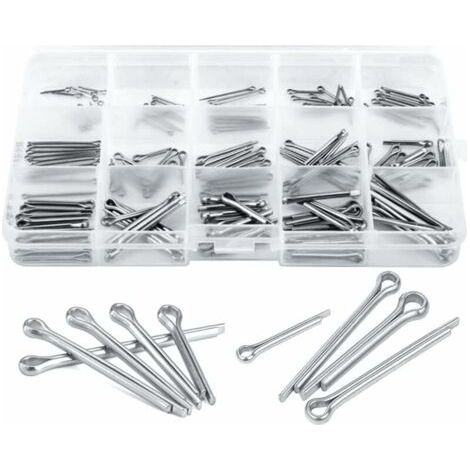 LaBlanc – Splint, 150 Stück, 304 Edelstahl-Sicherungsstift-Sortiment für kleine Mechaniker-Reparaturen, 15 verschiedene Größen