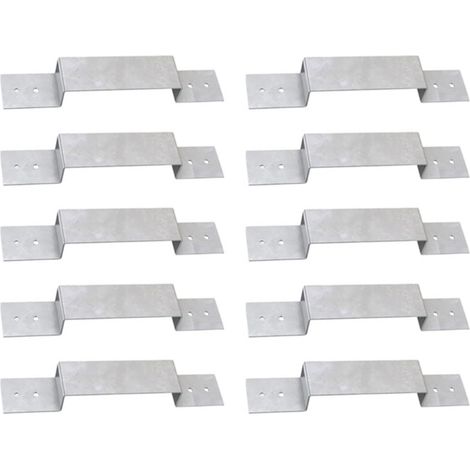 Lot de 10 supports de fixation pour poteaux de clôture de jardin, pour la sécurité de votre maison (4 poteaux). (1/5)