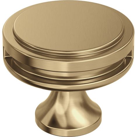 Bouton de placard Bronze champagne Bouton de tiroir de 35 mm de diamètre Oberon Quincaillerie de cuisine et de salle de bain Quincaillerie pour meubles (1/5)