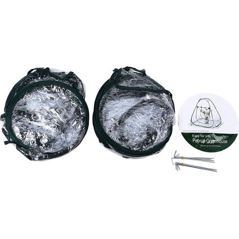 Mini-serre pliable 2 pièces, serre de jardin compacte, abri floral imperméable pour plantes, semis et fleurs (1/5)