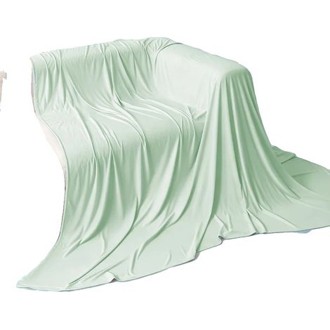 Couverture rafraîchissante, design léger, confort polyvalent, 120x200cm-b, vert-a (1/2)