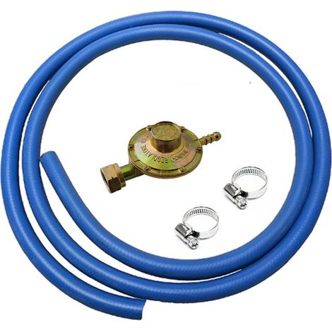 KIT REGOLATORE/TUBO GPL E FASCETTE - REGOLATORE GPL- TUBO 1,5 METRI - 2 FASCETTE ZINCATE - GNA