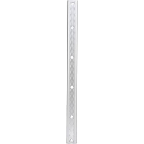 Rail de rail en L avec trou percé sécurisant les charges, arrimage robuste, ligne aérienne en aluminium pour camions, remorques, argent 60cm (1/5)