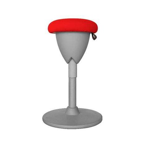Cromad design sgabello multiuso - sedile regolabile in altezza - ro de 360º - tessuto impermeabile - colore rosso/grigio -