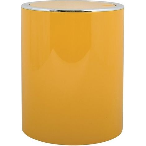 Poubelle MSV "As Kamaka" 6L en acier inoxydable de couleur jaune