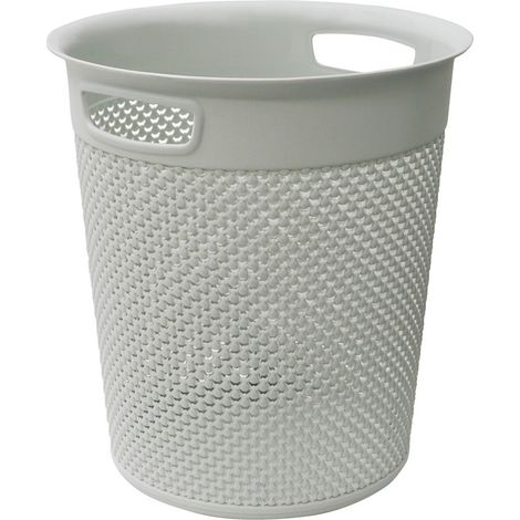 Droplette Design Plastic Bin, 12L, Ice Grey (1/4)
