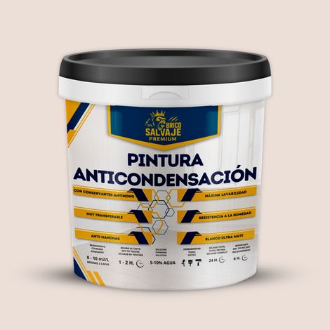 Pintura Anticondensación, Antihumedad, Conservantes Antimoho, Aislante Térmico, Acabado Mate, Feng Shui 750 ML