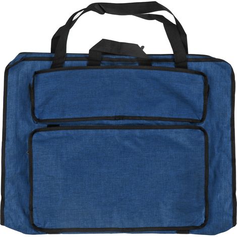 Wasserdichte, verstärkte Schultertasche für Künstler, tragbar, großes Fassungsvermögen, mehrere Fächer, blau (1/5)