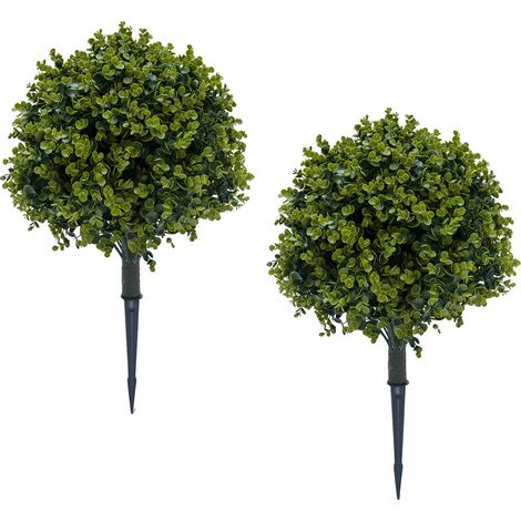 Alberi artificiali a forma di scultura, resistenti ai raggi UV, di facile manutenzione, verdi. (1/2)