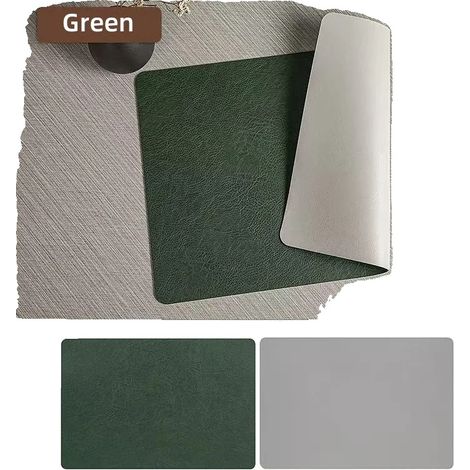 Sets de table, Imperméables, Résistants à la chaleur, vert, 1PCS 44.5x30CM-a (1/2)