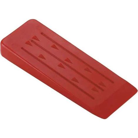 Cuneo spaccalegna in PVC rosso per abbattimento, riscaldamento, taglio alberi, attrezzi di sicurezza, ascia, motosega, 270 mm (1/2)