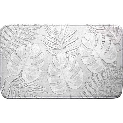 Tapis de bain 45 x 75 cm Feuilles d ambre (1/4)