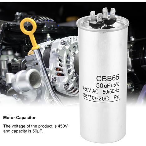CBB65 450V 50µF condensateur électrolytique homopolaire de démarrage moteur pour climatiseur (1/5)