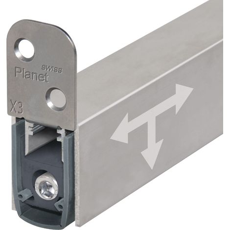 Planet Türdichter X3-RD Zugluftstopper für Holz-, Kunststoff- und Metalltüren Länge 960mm Aluminium natur (1/5)