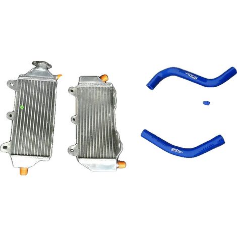 Radiador y conjunto de tuberías, mayor capacidad de refrigeración, construcción duradera, azul. (1/2)