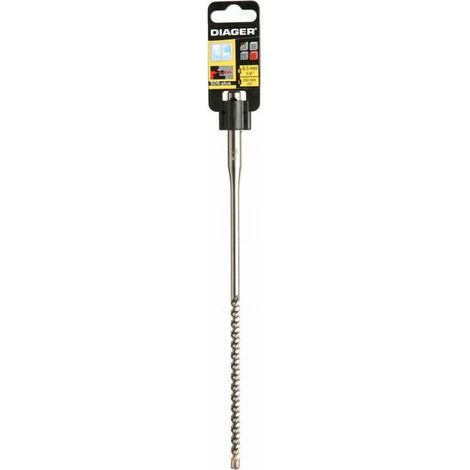 Broca para hormigón SDS + bastidor 3 puntas DIAGER - Ø6,5 x 200 x 260 mm - 102D06.5L0260
