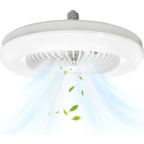 Ventilateur de plafond 10 pouces E27 30W – Moteur silencieux – 3 modes de fonctionnement – Lumière LED 6500K blanc froid – Installation facile (1/5)