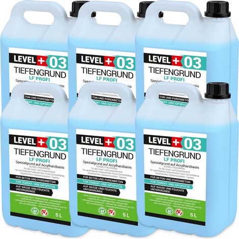 LEVEL+ Tiefengrund LF  Gipsputz Grundierung Innen Außen L+03 - 30L