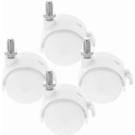 Lot de 4 roulettes de rechange pour chaises de bureau, roulettes pivotantes et résistantes avec système de blocage, accessoires pour chaises d'ordinateur, pour meubles. (1/3)