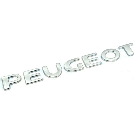 Lettres autocollantes chromées 3D pour voiture. emblème. autocollant. inscription Peugeot