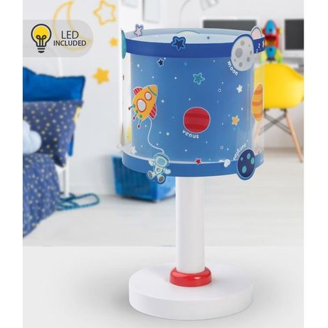 Filiyano – Lampe de chevet phosphorescente – Veilleuse LED DALBER pour enfants - Planètes - Lampe de chevet phosphorescente système solaire, bleue (1/5)