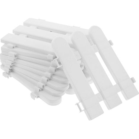 Petite Cloture Jardin Exterieur Piquet Bordure Solide en Plastique Blanche Lot de 10 Pcs, Clôture Décorative Résistante aux Intempéries pour Jardin et Cour (1/5)
