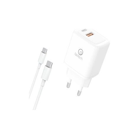 CARICATORE RAPIDO 30W 2 PRESE+CAVO USB-C / USB-C
