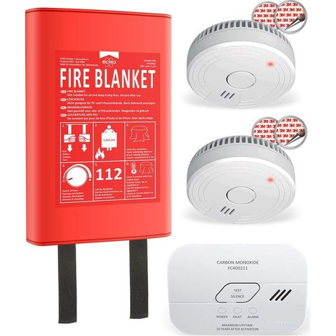 ELRO FF040411 Kit di Protezione antincendio, Bianco, 4 Pezzi
