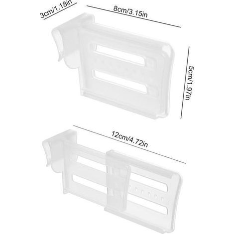 4-teiliges Set Kühlschrank-Trennwände aus Kunststoff, verstellbare, einrastbare Trennwände, Aufbewahrungsorganizer (1/2)