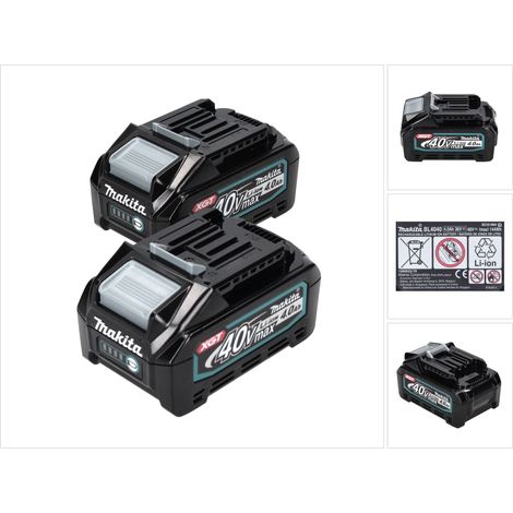 Makita Akku Set 2x BL 4040 40 V max. 4,0 Ah XGT Li-Ion Akku ( 2x 191B26-6 ) IP64 Schutzklasse mit LED Anzeige (1/5)