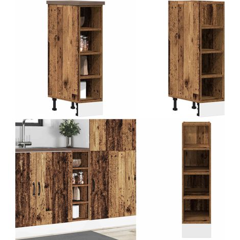 vidaXL Unterschrank Altholz-Optik 20x44,5x81,5 cm Holzwerkstoff (1/5)