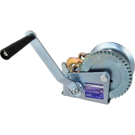 Verricello orizzontale a cavo 1000LB/450kg fune da 10 m (6) (1/5)