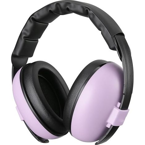 Casque Anti Bruit Bébé, Casque Pliable Réglable Confortable Jusqu'à 36 Mois, avec Une Atténuation de NRR 22dB, Serre-tête Souple pour Milieu Bruyant ou Stressant