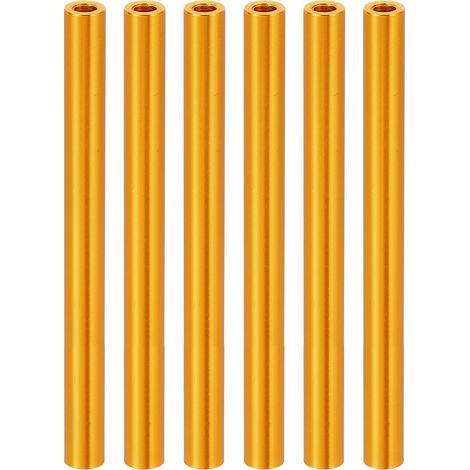 6Pcs Entretoise Filetée M3 en Aluminium 3x5x55mm Or (1/5)