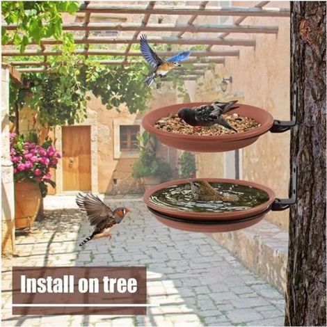 2 Abreuvoirs Oiseaux Balcon – Baignoire & Nourriture Sauvages pour Jardin (1/4)